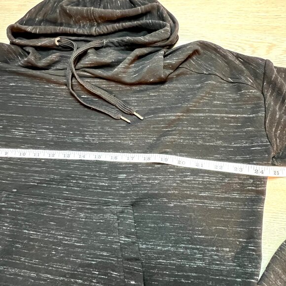 American Eagle Hooded Sweatshirt Women's L Oversized Dolman 3/4 Sleeve Heathered - Picture 9 of 11